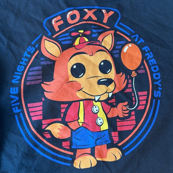 Funko Tees Five nights at Freddy’s official t shirt Balloon Foxy Unisex X-Small - Picture 2 of 4